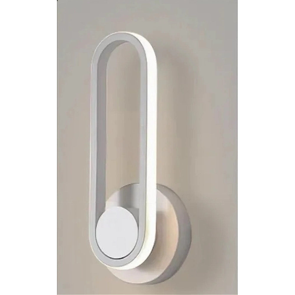 Trade Shop - Applique Da Parete Led 13w Ovale Verticale Orientabile Bianco Luce Naturale 50322 -