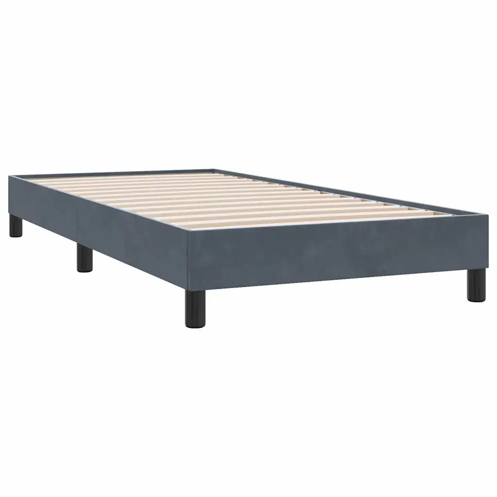 Giroletto a Molle con Materasso Grigio Scuro 80x210 cm Velluto 3318346