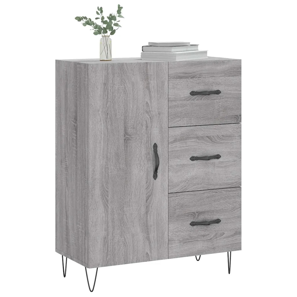 Credenza Grigio Sonoma 69,5x34x90 cm in Legno Multistratocod mxl 128627