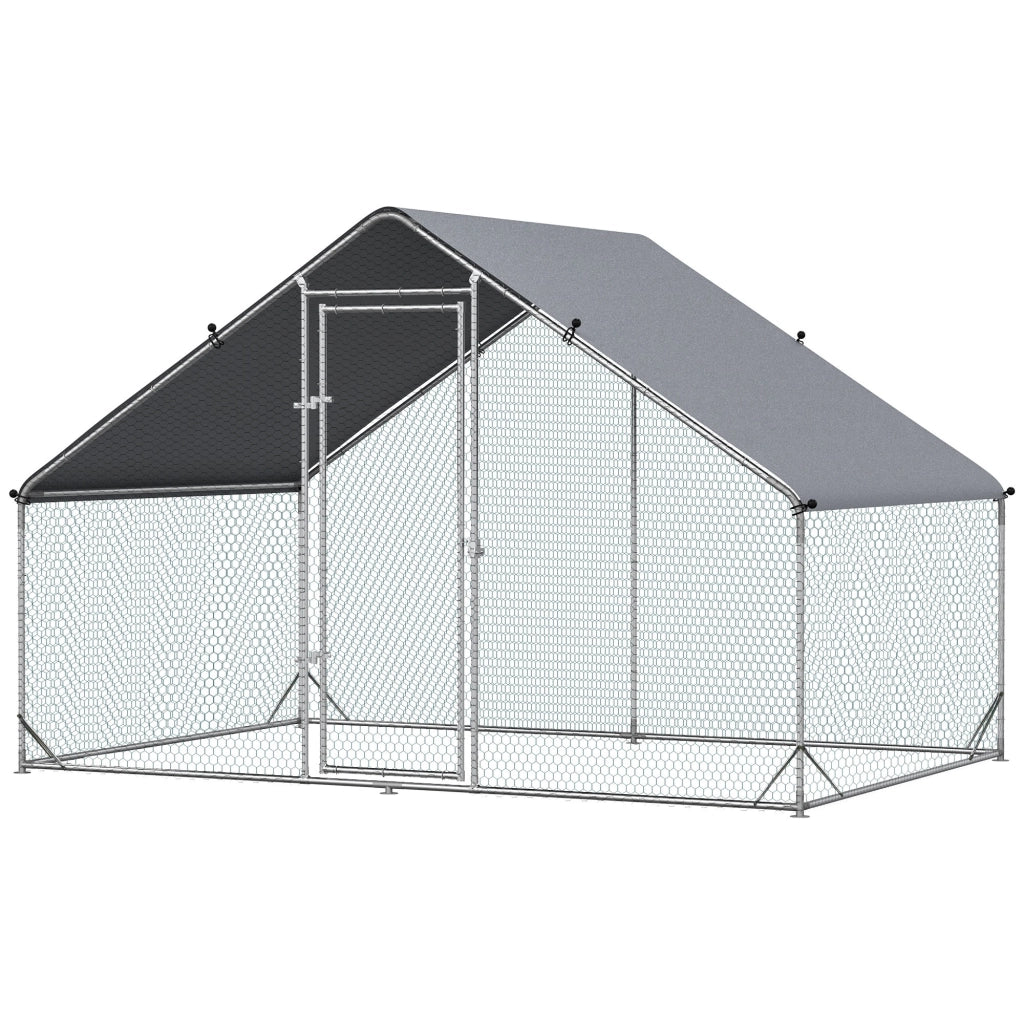Recinto per animali da giardino ¨C zephmum ¨C Grigio Acciaio 3x2x2 m