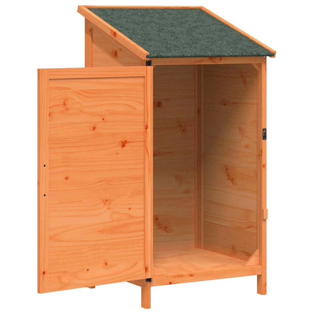 Capanno Giardino Marrone 59.5x56x113.5cm Struttura Legno per Piccoli Attrezzi