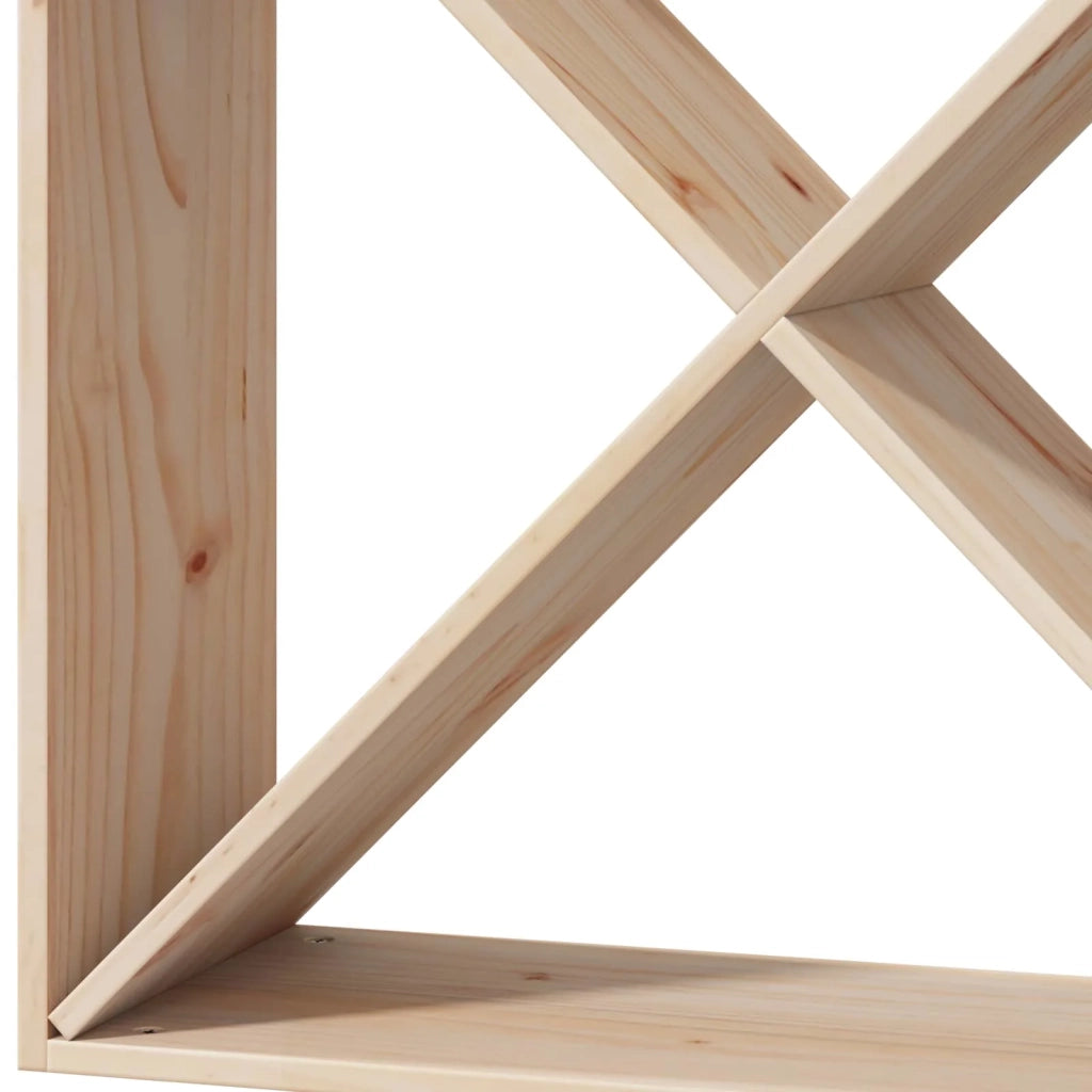 Portabottiglie 2 pcs Naturale 62 x 25 x 62 cm Pino massello