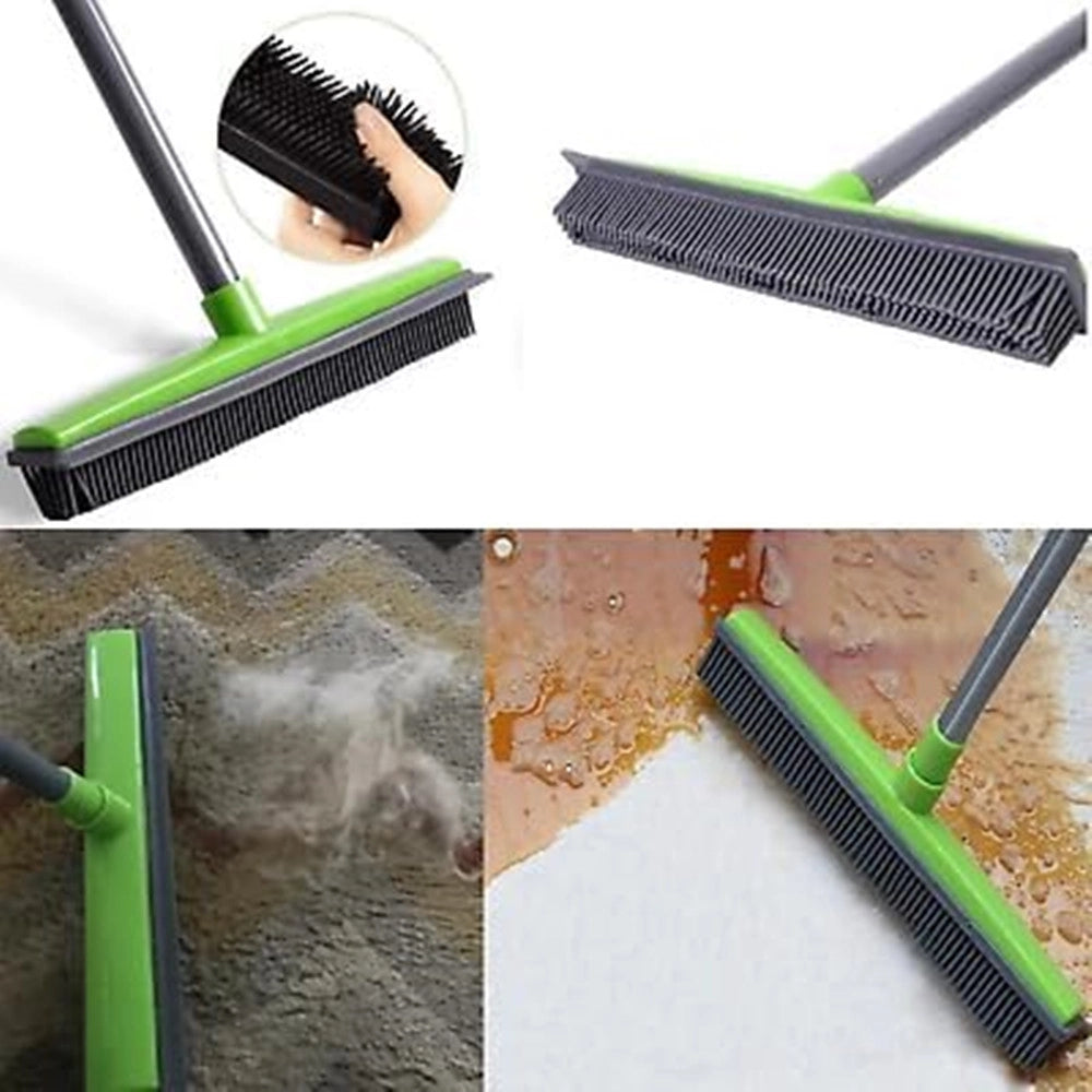 Trade Shop - Scopa In Silicone Cattura Polvere Peli Capelli Tappeti Antiurto Non Rovina Mobili Battiscopa -