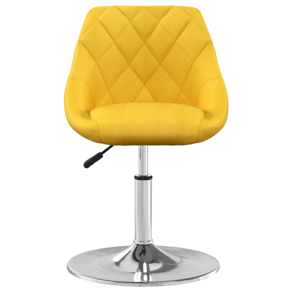 vidaXL Sedie da Pranzo Girevoli 6 pz Giallo Senape in Velluto