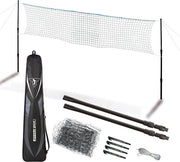 Set di rete per badminton regolabile in altezza telescopica - 125-155 m altezza, 610 m larghezza in borsa