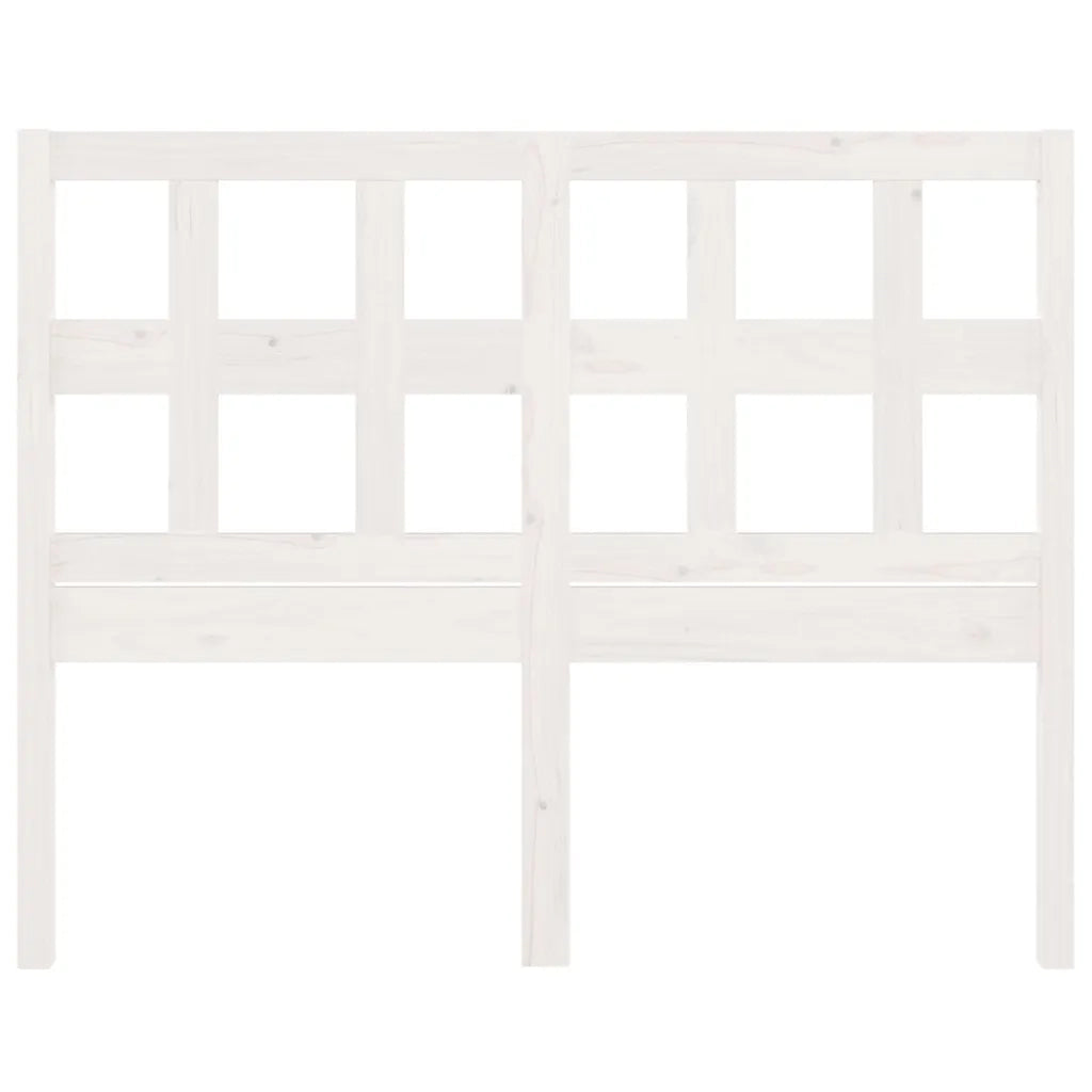 Testiera per Letto Bianca 125,5x4x100 cm Legno Massello di Pino