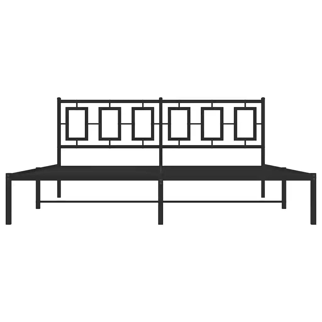 Giroletto con Testiera in Metallo Nero 183x213 cm 374246