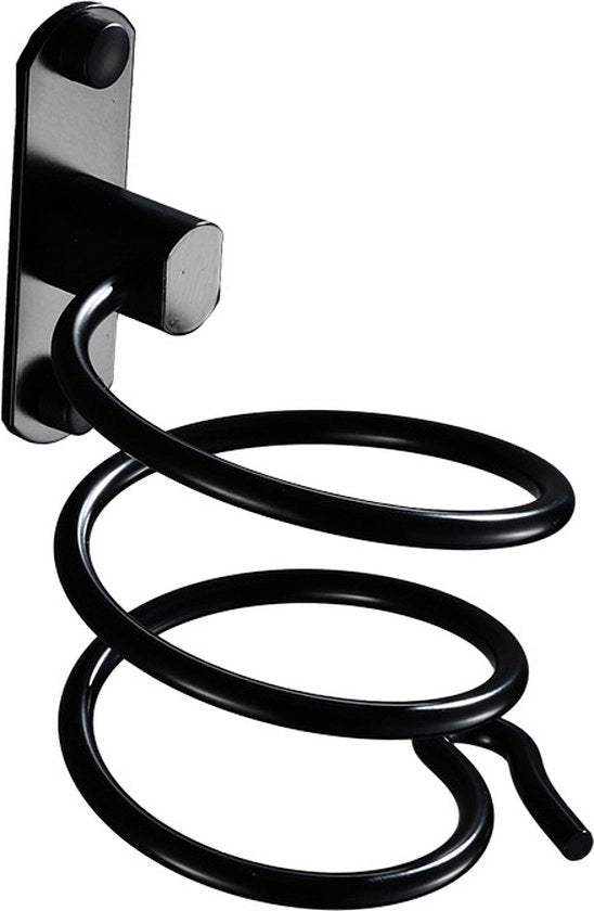 Sostegno per Facciatrice da Bagno - Asciugamano - Organizzazione Bagno - Compatibilità Universale - 13 x 9 x 9 cm - Nero