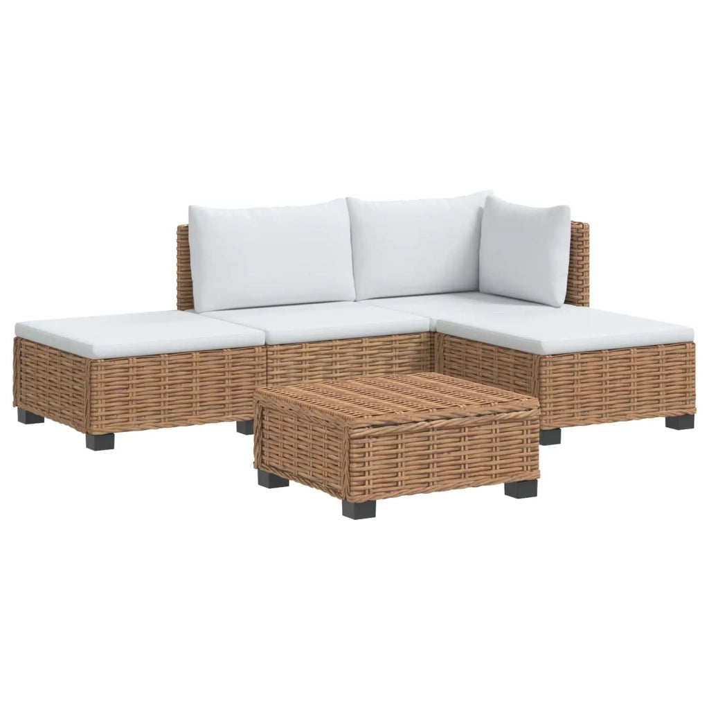 4 pz Set Lounge in Rattan con Cuscini GENDT Rattan naturale 3429844