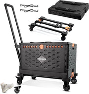 Carrello trasportabile pieghevole con maniglia di piegamento - 2-in-1 carrello di trasporto - 60L