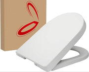 Detersivo per WC - Sedia per bagno a forma di D - Funzione di rilascio rapido - Protezione antibatterica - 41-46cm x 36cm - Bianco