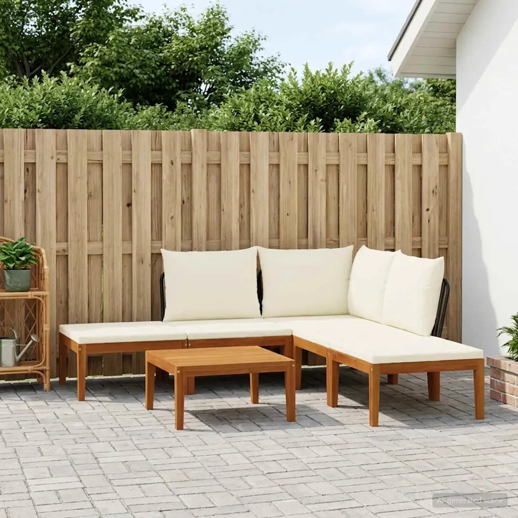6 pcs Legno massiccio di acacia e corda Naturale 3407704