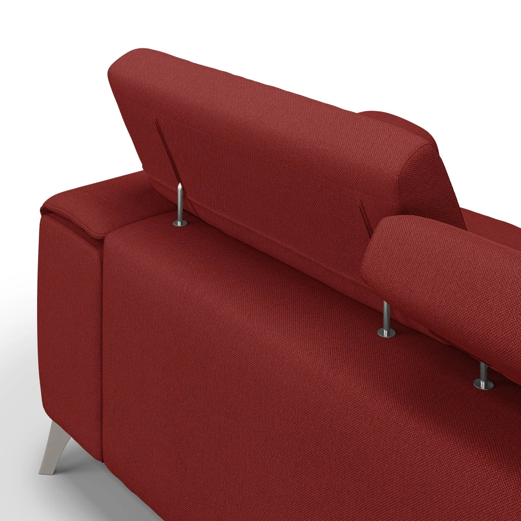 Fusion Divano con 3 sedute allungabili in tessuto smacchiabile T05 260 cm rosso