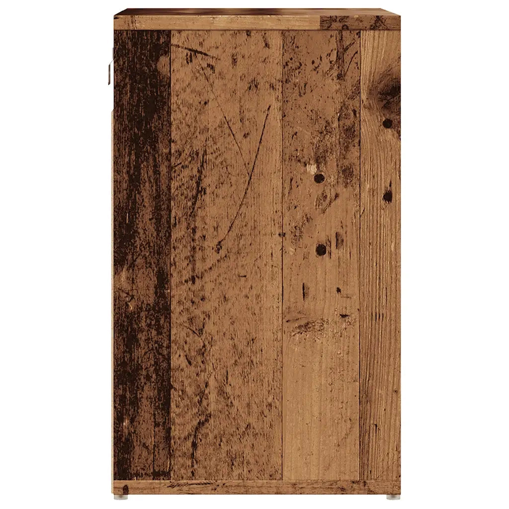 Scarpiera-Scaffale per scarpe Legno Antico 52x30x50 cm