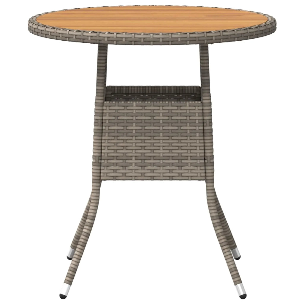 Tavolo per la cena Grigio e Acacia 70 x 70 x 73 cm 42026919