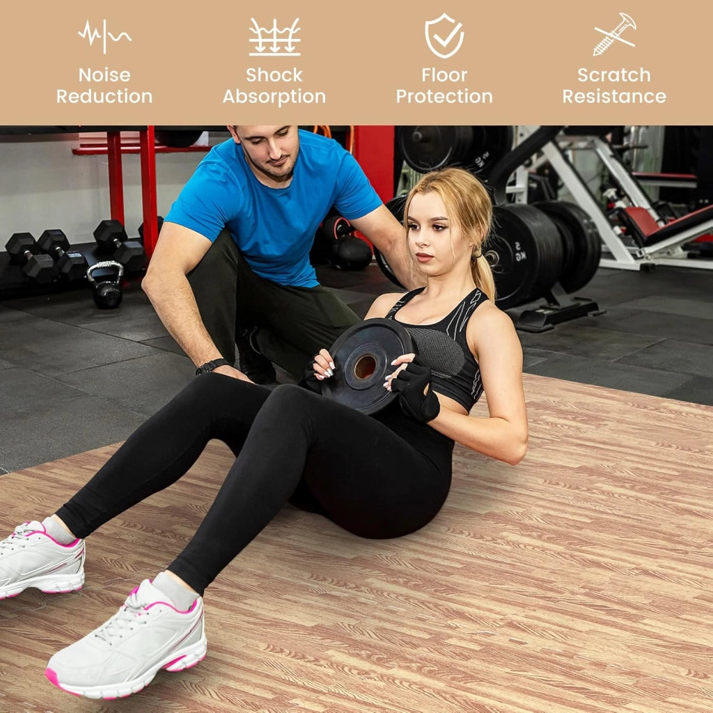 48/96 (due pezzi), tappetini in schiuma compositi, 12/24 (due pezzi), per attrezzi da allenamento, per camera da letto, soggiorno, palestra