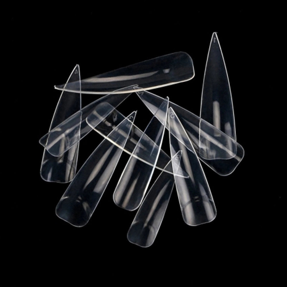 Trade Shop - 36 Tips Trasparente Stiletto Lunghe Competizione Punta Per Ricostruzione Nailart -