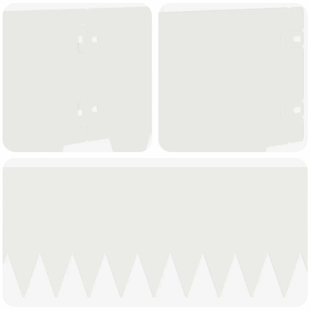 Bordura per Prato 10 pcs 103 x 20 cm metallo Bianco 8008269