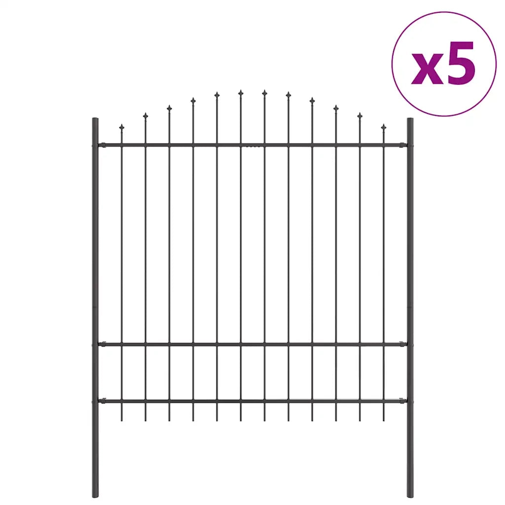 Recinzione per Giardino 5 pcs Grigio 170 x 215 cm