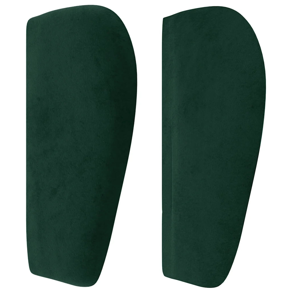Testiera ad Orecchio Verde Scuro 163x23x78/88 cm in Velluto 3116921