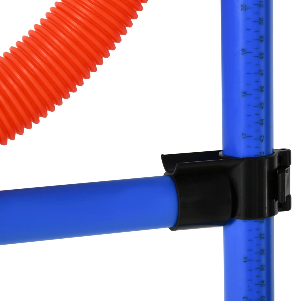 Set Addestramento Agility per Cani 3 in 1 ¨C Xylo ¨C Ostacoli Slalom Cerchio Salto Blu Rosso