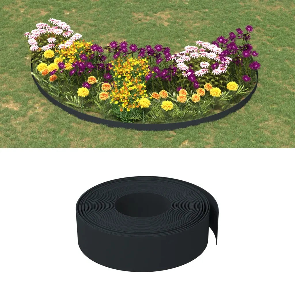 Bordatura da Giardino Nera 10 m 15 cm in Polietilene 154397