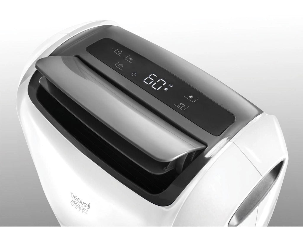 De'Longhi DDSX225 Tasciugo AriaDry Multi Deumidificatore 25 L-giorno 90 m³ Filtro Bio Silver Funzione Laundry Antigelo 44 dB colore Grigio