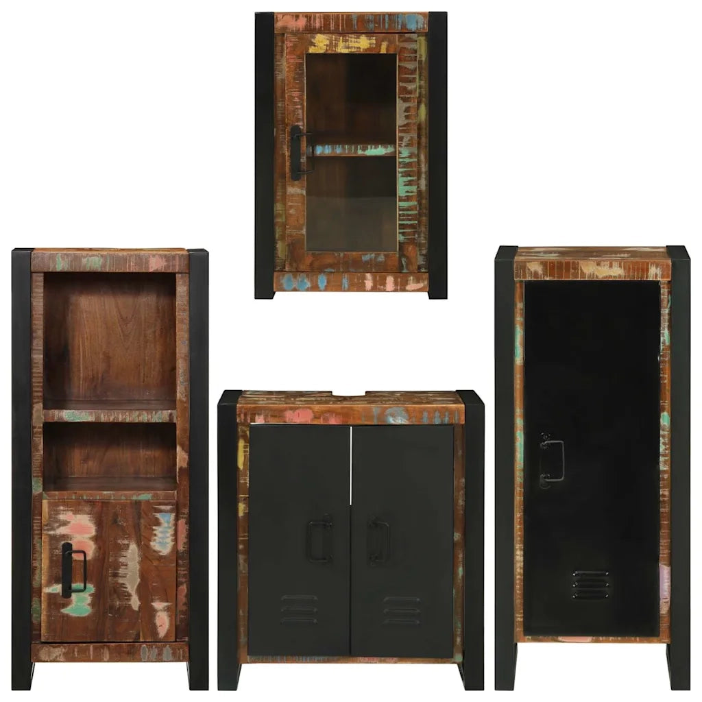 Set di mobili per il bagno 4 pcs Legno massello riciclato 3305691