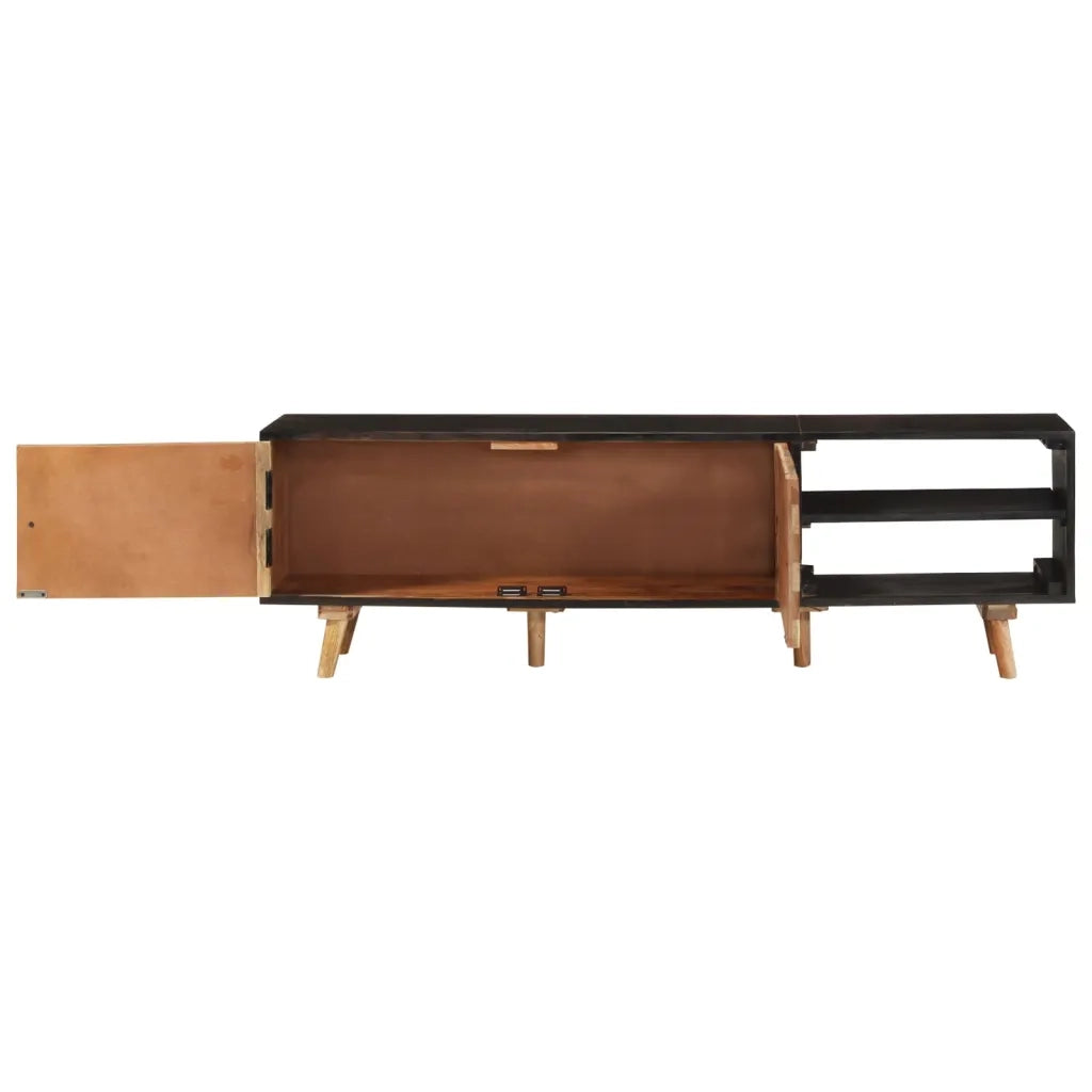Mobile TV 140x30x45 cm Legno Mango Grezzo e Massello d'Acacia 338423