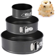 Set di forni da springform 3 pezzi - Forni antiaderenti - Forno a forma di cheesecake rotonda - Fondello rimovibile - Resistenti al lavastoviglie - Sicuri fino a 260°C - Forno da forno