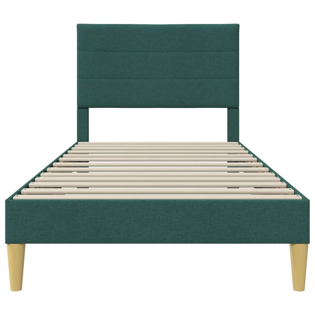 Struttura del letto Verde Scuro 90 x 200 cm Tessuto 42027561