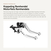 Freno a mano universale per motocicletta in alluminio - 22mm - Alta sicurezza di guida - Duraturo - Modello con funzione di frenata migliorata