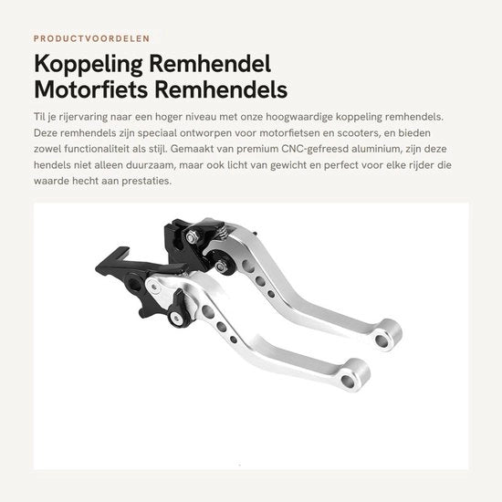 Freno a mano universale per motocicletta in alluminio - 22mm - Alta sicurezza di guida - Duraturo - Modello con funzione di frenata migliorata