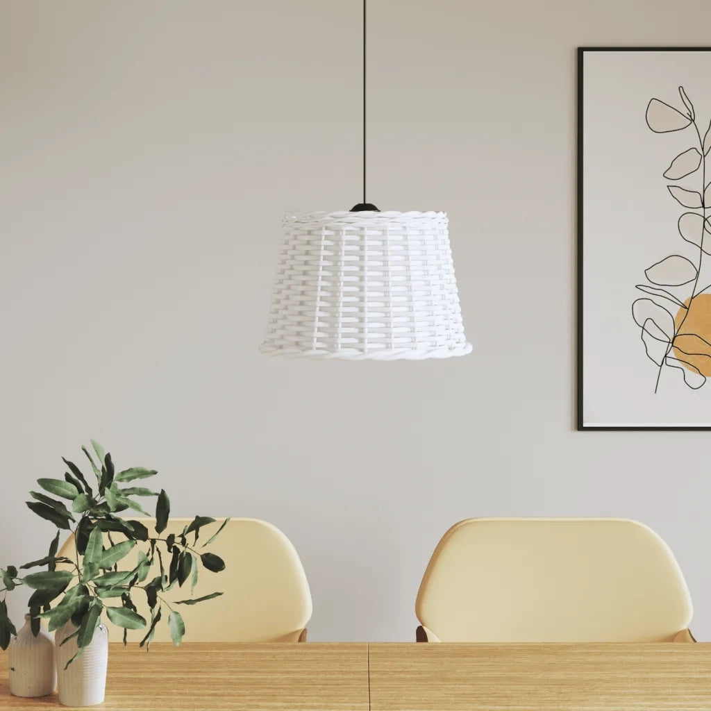 Paralume da Soffitto Bianco ?40x26 cm in Vimini CFW8987356