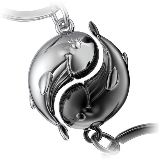 Sleutelhanger per coppia con Walvis e Moby, portafortuna regalo per amico o amica, Partner regalo, Liefdesleutelhanger per compleanni, anniversari, San Valentino.