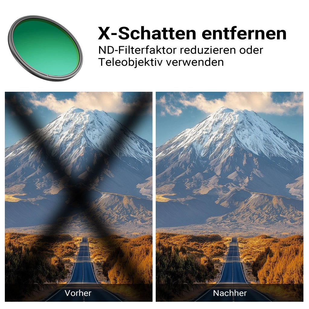 ND2-ND400 Fader Slim 72 mm filtro grigio variabile con 9 stop, filtro ND con rivestimento a 18 strati, filtro per obiettivo con montatura slim da 4,3 mm