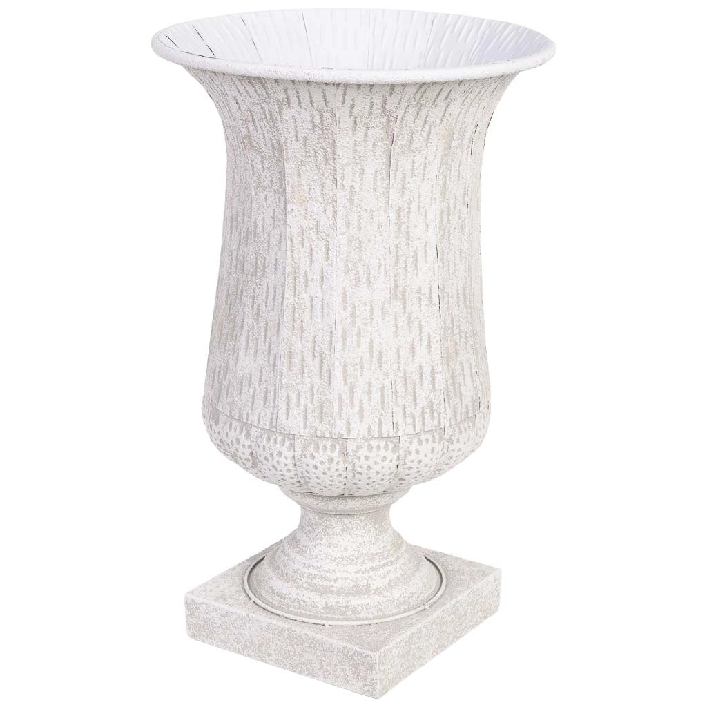 Vaso in metallo grigio 36,5x36,5x61h cm