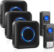 Set di Campanello a Batteria IP55 - 400m di Raggio con 58 Melodie & 5 Nivele di Volume