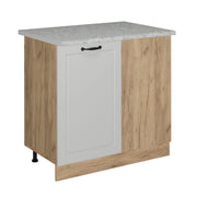 Vicco Mobile ad angolo cucina Bianco casa di campagna 86 cm PL Marmo