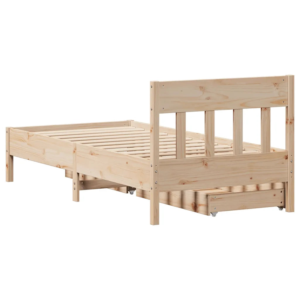Letto senza Materasso 90x190 cm in Legno Massello di Pino 3301887