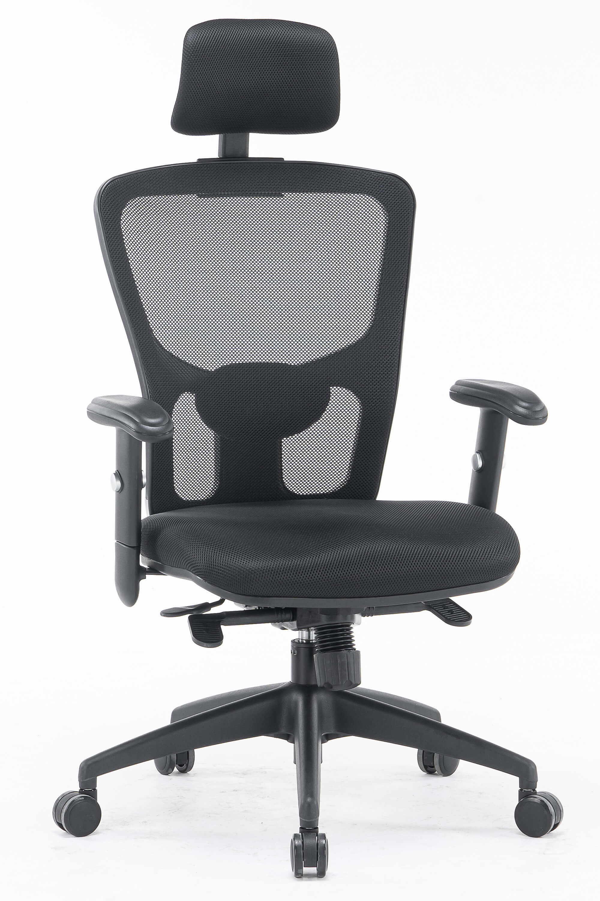 Sedia Poltrona Direzionale da Ufficio in Tessuto e Rete Philadelphia Nera