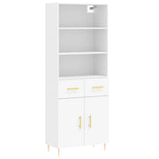 Credenza | Madia | Buffet da pranzo | Armadio da pranzo Bianca 69,5x34x180 cm in Legno Multistrato