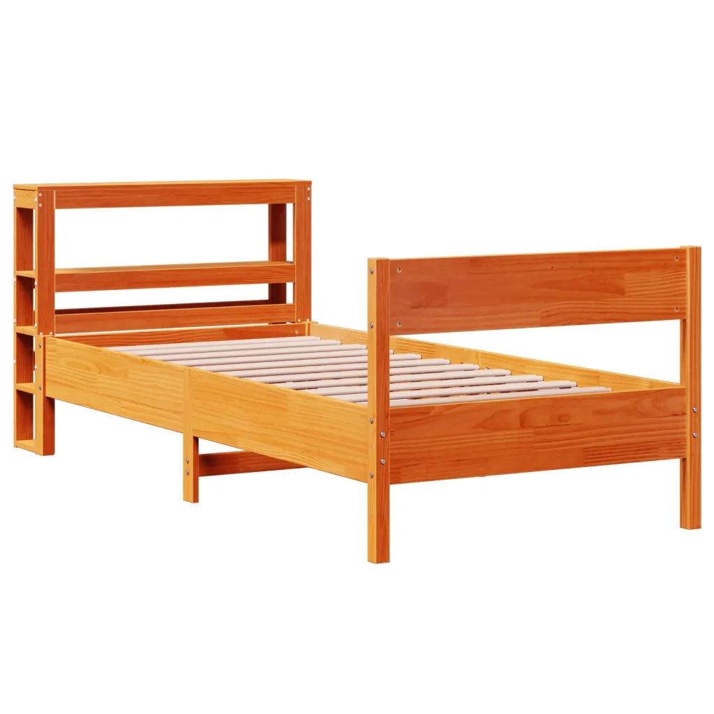vidaXL Letto senza Materasso Marrone Cera 75x190 cm in Legno di Pino