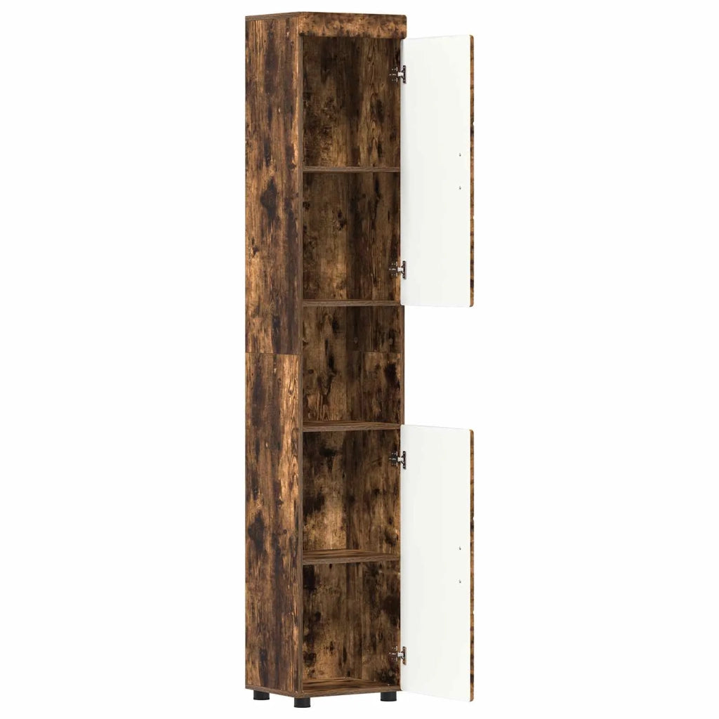 Set di Armadi da Bagno TULUM Rovere fumé 37 x 31,5 x 203 cm