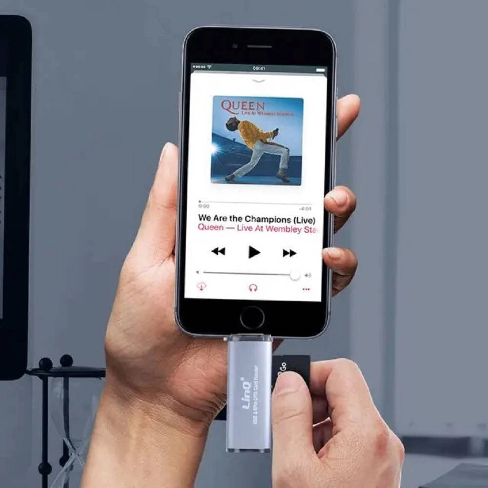 Trade Shop - Lettore Di Schede Sd Micro-sd 2in1 Lightning Usb Maschio Otg Usb Femmina Otg802 -