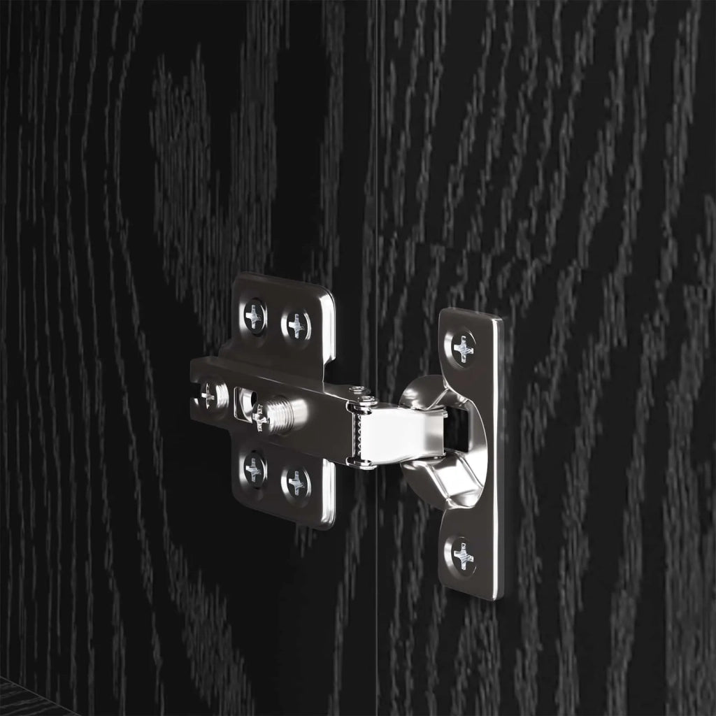 Credenza Rovere Nero 34,5 x 34 x 90 cm Legno multistrato