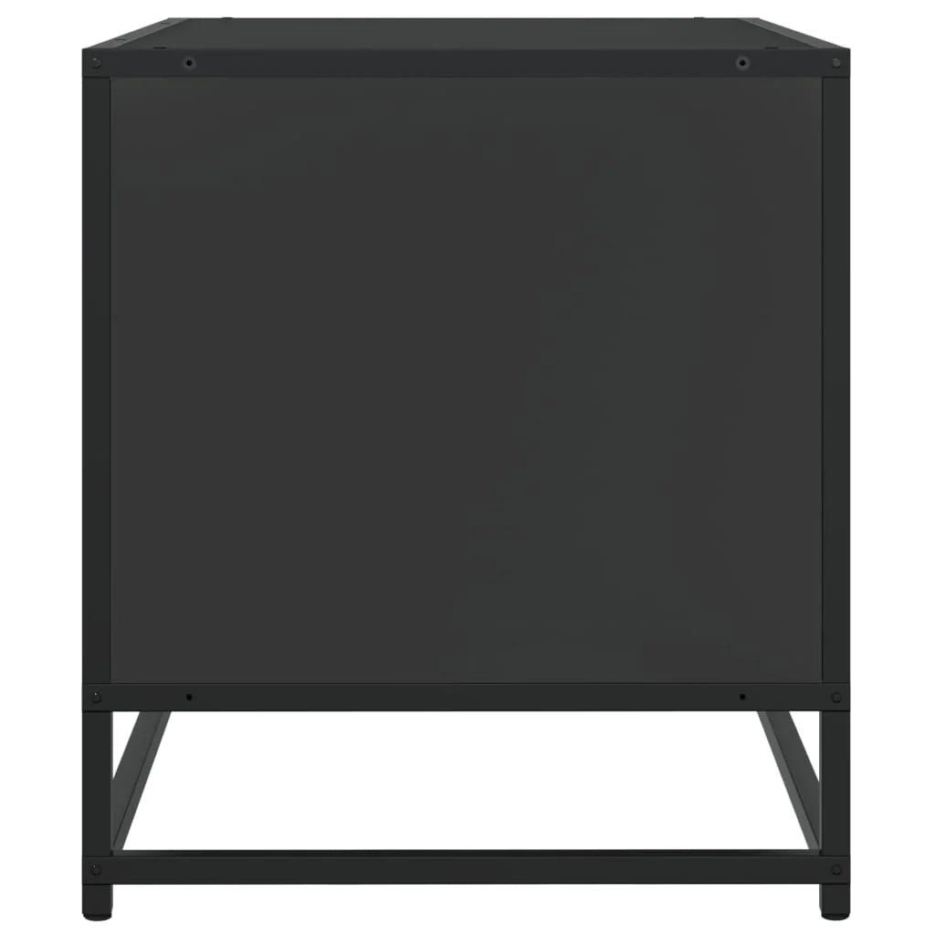 Mobile TV multimediale mensola TV credenza TV sala da pranzo soggiorno camera da letto 91 x 40 x 46 cm legno ingegnerizzato e metallo nero 02_0026362