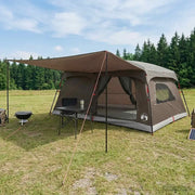 Tenda Familiare con tetto Marrone Grigio 500 x 400 x 230 cm 42029003