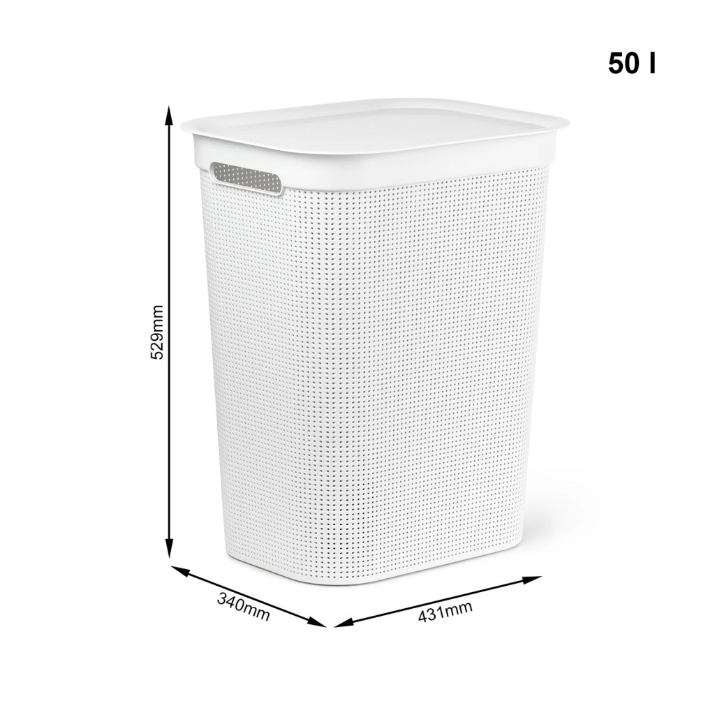 Portabiancheria 50 L BRISEN -   Colore Bianco - Rotho