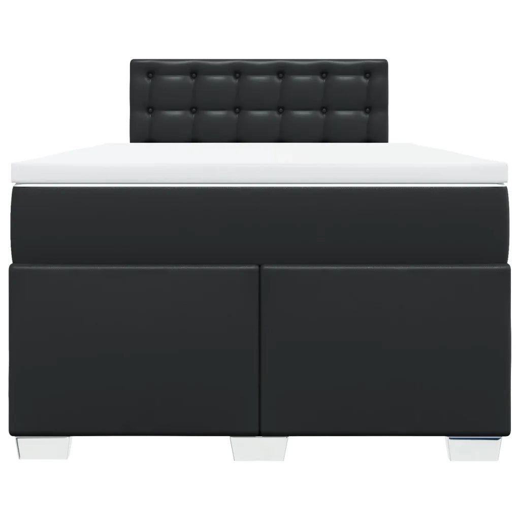 Giroletto a Molle con Materasso Nero 120x200 cm in Similpelle 3286116